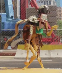 Maxime after he was pummeled down by Mega Minions.