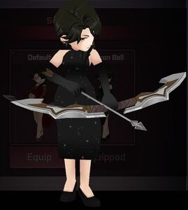 Cinder's Beacon Ball outfit in RWBY: Amity Arena.