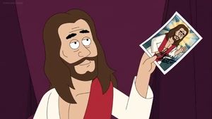 Jesus Christ handing out autographs.