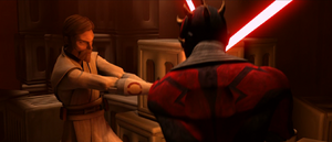 Kenobi and Maul engaged in a lightsaber duel for the first time in over a decade.