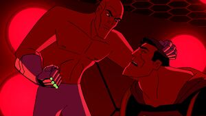 The Clone beaten by Lex Luthor