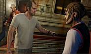 Trevor giving orders to Wade.