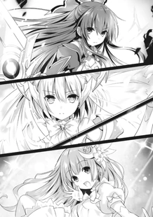 Tohka, Origami and Miku saving civilians from Westcott's forces.