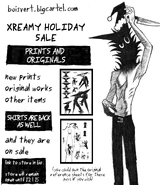 Dogtooth for the Xreamy Holiday Sale, showing Dogtooth wearing a festive christmas hat.