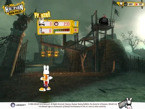 Sergueï overseeing on a tower at the graveyard.