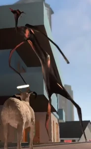 Slender Goat in Goat Simulator.