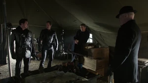 Eobard alerting the Legion of Doom about the future Legends' plan to prevent their victory.