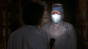 Harold ambushing Dr. Saxon.