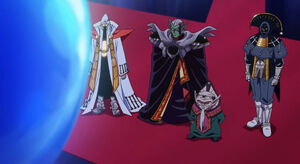 Hadlar, Mystvearn, Killvearn and Zaboera watching the battle between Dai and Baran.