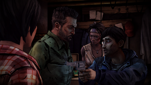 Randall yelling at Zachary and pressuring him to find out where the missing supplies are.