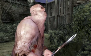 Debilitas with garden shears (possibly a Scissorman reference).