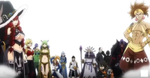 Spriggan 12 anime.png (456 KB) Spriggan 12 in the second opening of the third Fairy Tail anime. Its members were: Irene, Dimaria, Neinhart, Brandish, God Serena, Invel, Emperor Spriggan aka. Zeref, August, Jacob, Wall, Larcade (shadowed), Bloodman, Ajeel