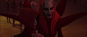 She explained to Ventress that their failed assassination demonstrated to Dooku his own vulnerability, and that the Sith Lord would now be eager to protect himself — specifically, by finding a new pupil with which to replace her.