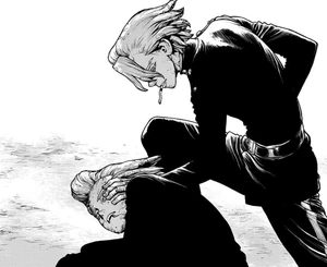 Xeno and Stanley petrified by the petrification light.