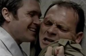 Trevor threatening to hurt Billy unless he stays away from him and Little Mo for good.
