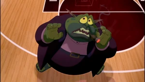Mr. Swackhammer realizing that the Monstars are turning on him.