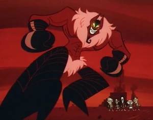 HIM's true form's sadistic grin