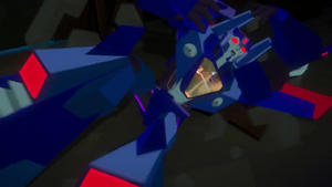 Thundercracker crashed to the floor by Windblade