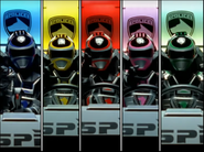 A-Squad in the Delta Squad Megazord cockpit