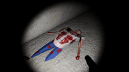 Adam after he's gunned down by the police officer.