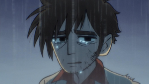 Gideon crying.