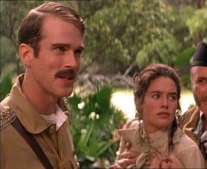 Boone revealing his true nature to Colonel Brydon while having Sergeant Harley to hold Kitty hostage.