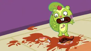 Nutty's scream in horror.