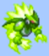 A green Omega-Xis Copy in game appearance.