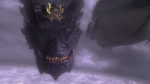 The Ruined Dragon's evil grin after shooting down the Odyssey.