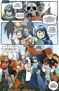 Dr. Wily being escorted out of his castle