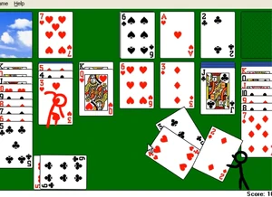 The Dark Lord and the Chosen One fight using Solitaire.