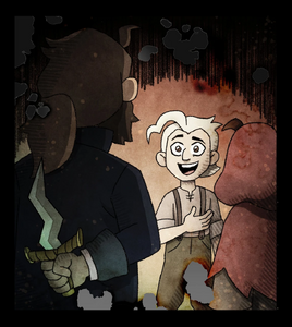 Caleb attempts to introduce his brother to his new girlfriend, Evelyn. However, Philip is prepared to kill him as he holds a dagger behind his back.