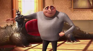 Gru with Kyle bitten on his right arm.