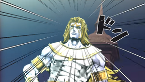 Heaven Ascension DIO revealing his newfound power to the Joestars.