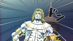 DIO reveals his newfound power to the Joestars.