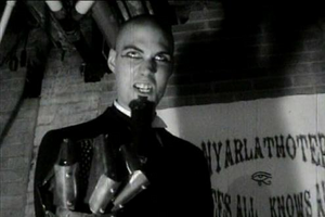 Nyarlathotep in his human form as he appears in the 2001 short film, played by Dan Harrod.