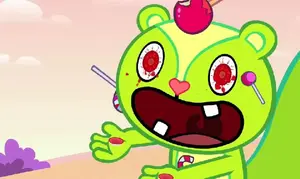 Nutty realizing he has gone blind due to his eye lenses being lost by Sniffles' mechanical plane.