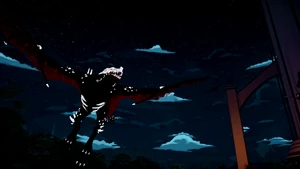 The Wyvern arrives at Beacon Academy.