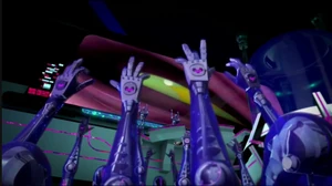 Kraang Prime being worshiped by the Kraangdroids.