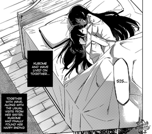 Akame visiting Kurome from time to time at the end of the manga.