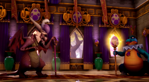 The Sorceress crossing the Moral Event Horizon by illegally banishing all the dragons starting with Astor from the Forgotten Worlds.