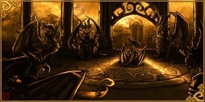 A flashback of Malefor in his younger years when he was surrounded by his Dragon Elders.