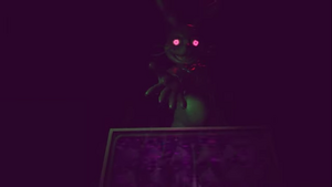 Spring Bonnie attempts to merge with the player