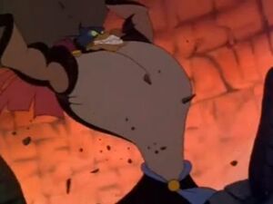 "Say your prayers, you fool!" Drake's villainous breakdown.