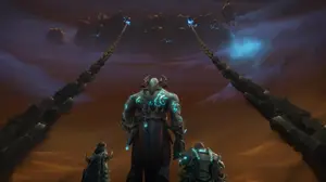 Zovaal with his two champions looking out at Korthia.
