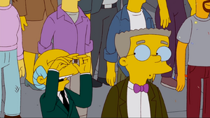 Mr. Burns got touched and collapses during Lady Gaga concert.