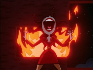 Sedusa's evil, hellish laughter.