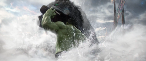 Fenris fighting the Hulk.