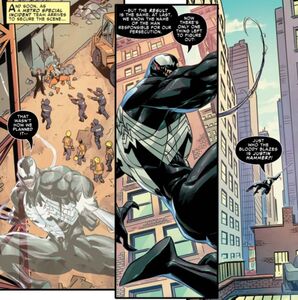 Edward Brock (Earth-616 ) and Venom (Klyntar) (Earth-616) from Venom Lethal Protector Vol 2 4 005