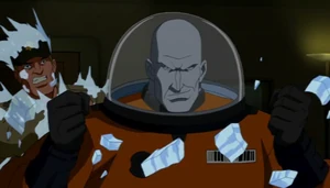 Mr. Freeze breaking free.